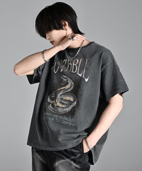 【 】新作 ★ グラッドストーン リラックス Tシャツ ADRER tシャツ heavy weight graphic / line stone T shirt