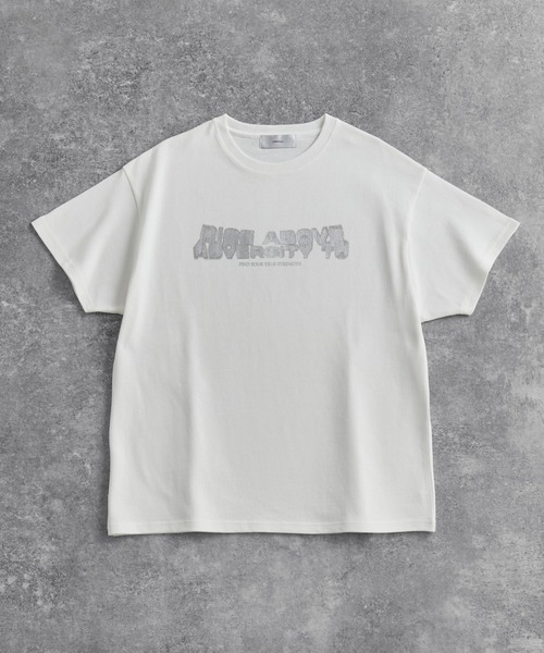 ADRER tシャツ heavy weight graphic / line stone T shirt