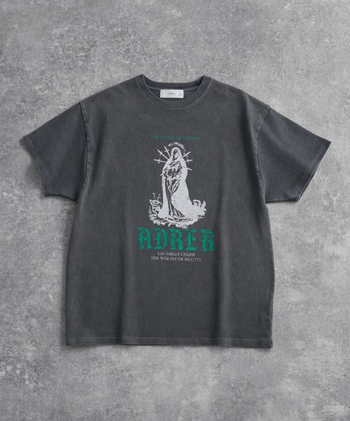 【関税・送料込み】STONE  Tシャツ ADRER tシャツ heavy weight graphic / line stone T shirt