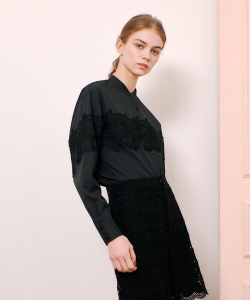 ブラウス シャツ 「LOULOU WILLOUGHBY」フラワーレースシャツ レディース