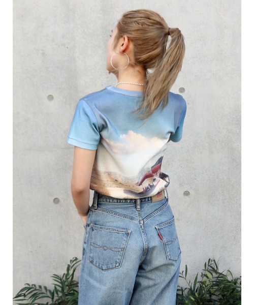 Ungrid tシャツ 総柄フォトプリントTee レディース : ZOZOTOWN Yahoo 