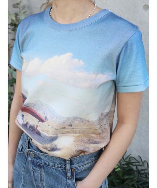 Ungrid tシャツ 総柄フォトプリントTee レディース : ZOZOTOWN Yahoo 
