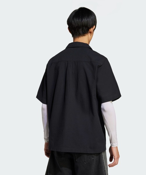 adidas シャツ エッセンシャルズ シアサッカー半袖シャツ