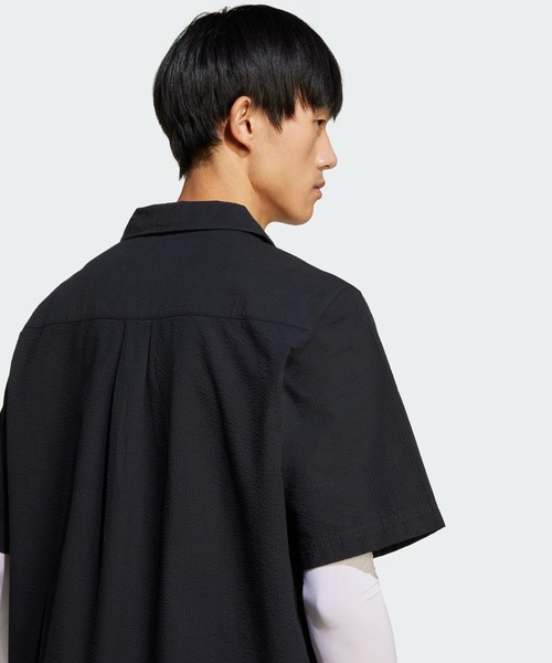 adidas シャツ エッセンシャルズ シアサッカー半袖シャツ