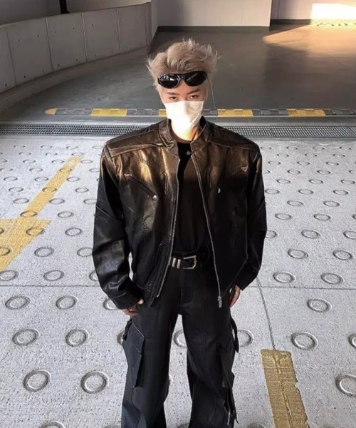 FreeZone ブルゾン アウター ライダースレザージャケット メンズ