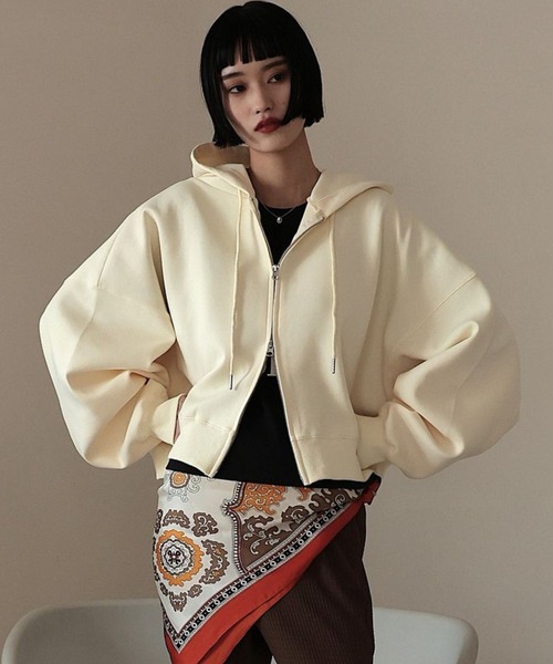 パーカー ショートＺＩＰフーディ　 452865 レディース LOWRYS FARM パーカー ショートZIPフーディ 452865