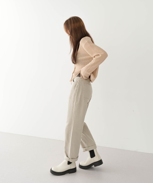 「UNE MANSION」 ニットカーディガン FREE グリーン レディース_画像3