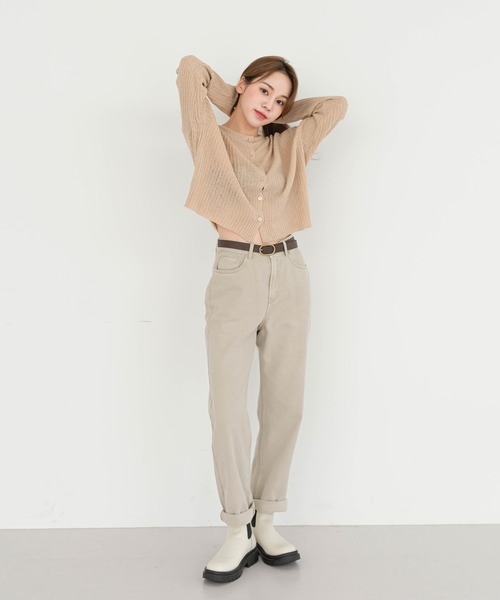 「UNE MANSION」 ニットカーディガン FREE グリーン レディース_画像5