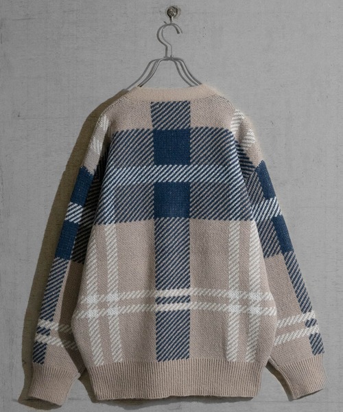 「Naive magic」 ニットカーディガン LARGE ベージュ メンズ_画像3