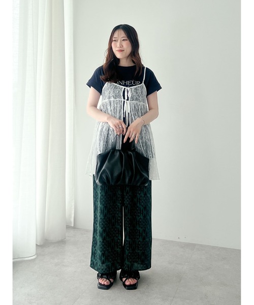 Green Parks（グリーンパークス） パンツ 柄イージーパンツI(ワイド