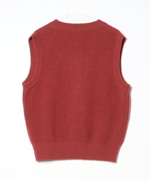 MAISON KITSUNE（メゾン キツネ） Vネックニット S レッド系その他