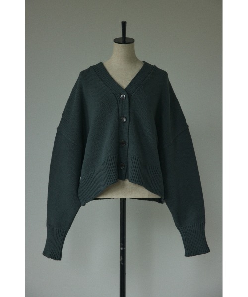「BLACK BY MOUSSY」 ニットカーディガン FREE ダークカーキ レディース