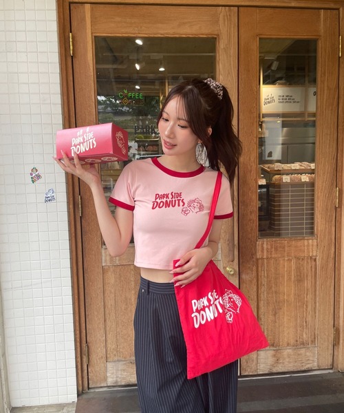 tシャツ 「WOMEN」「別注」PARK SIDE DONUTS / ドーナツボーイ Tシャツ． レディース BEAMS GOLF（ビームス ゴルフ）〈WOMEN〉【別注】PARK SIDE