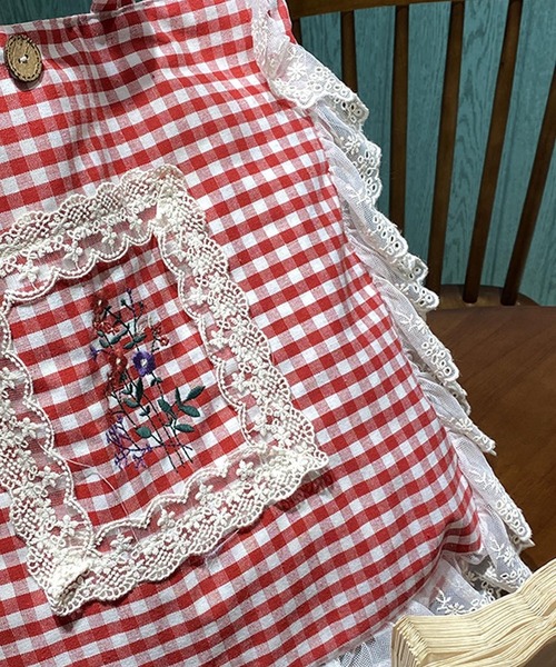 aimoha（アイモハ） トートバッグ レースフリル刺繍トートバッグ