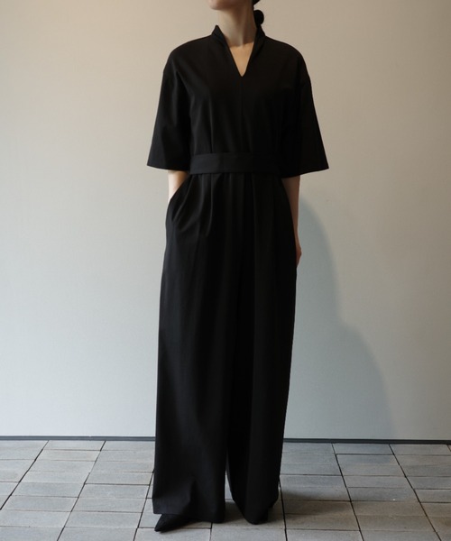 CLANE（クラネ） サロペット オーバーオール CLANE STAND COLLAR LOOSE