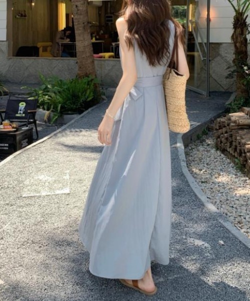 FAVORITO ワンピース ノースリーブVネックワンピース : ZOZOTOWN Yahoo