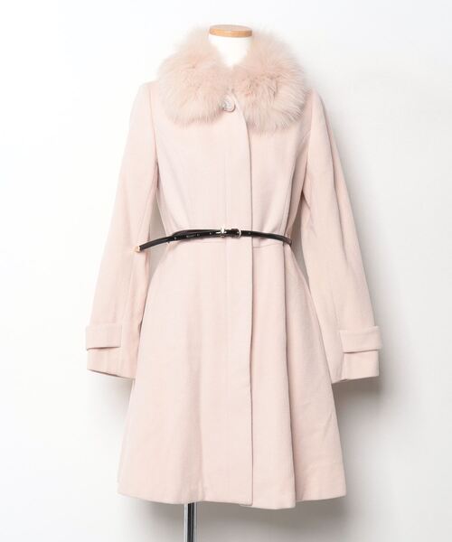 LAISSE PASSE」 ノーカラーコート 38 ピンク レディース レッセパッセ 