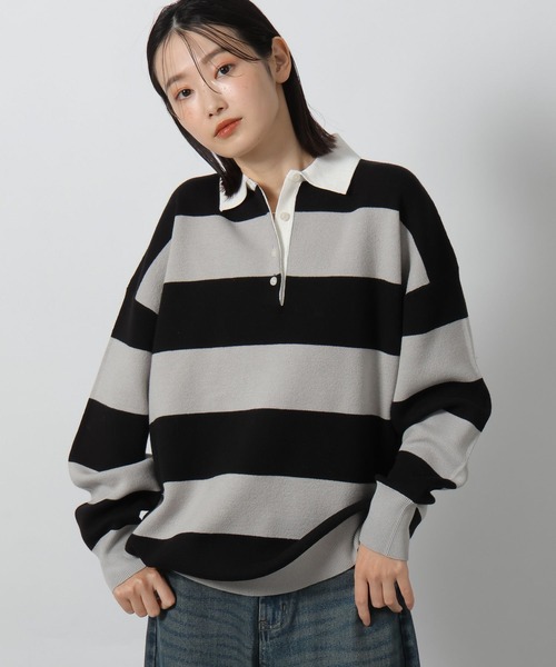 LAKOLE（ラコレ） ニット セーター スウェットライクラガーニットプル