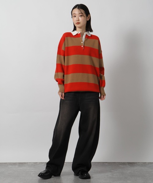 LAKOLE（ラコレ） ニット セーター スウェットライクラガーニットプル