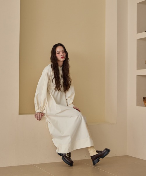 OLUN ワンピース waist ribbon volume onepiece/ウエストリボン