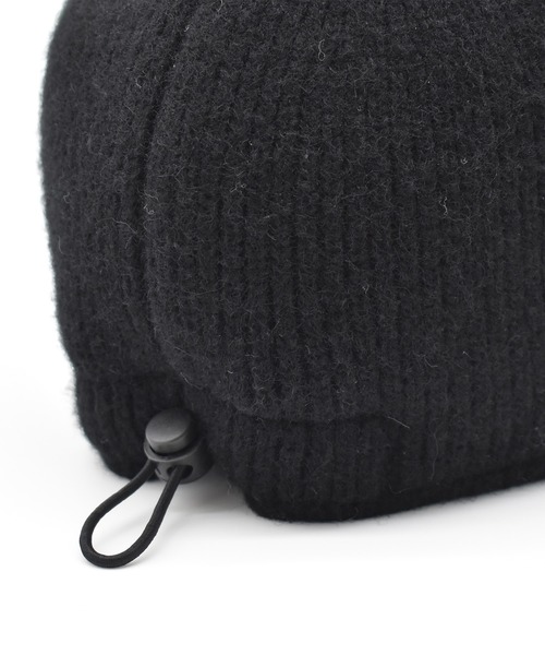 未使用URU カシミア100% 黒 ニット帽・ビーニー AMBIGUOUS（アンビギュアス） ニット帽 ニットキャップ AMBIGUOUS