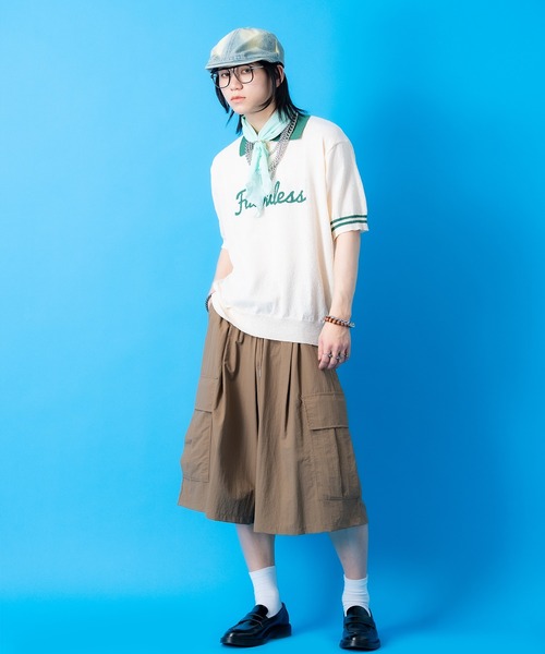 「ankoROCK」 半袖ニット ONESIZE ベージュ メンズ_画像5