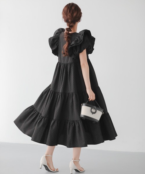 Fit more（フィットモア） 半袖ワンピース LONG ブラック レディース