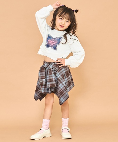 キッズ♡ガールズ♡女の子♡トップス♡スカート♡まとめて♡ ANAP kids（アナップキッズ） スカート 腰巻シャツ風スカート