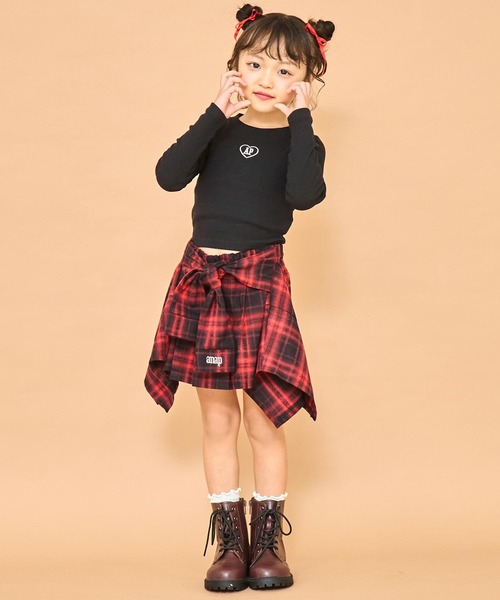 ANAP kids（アナップキッズ） スカート 腰巻シャツ風スカート