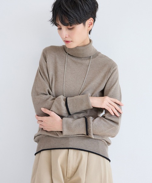 バストスリットニットプルオーバー 細見え/9色展開/WEB限定】スリットニットプルオーバー | DISCOAT
