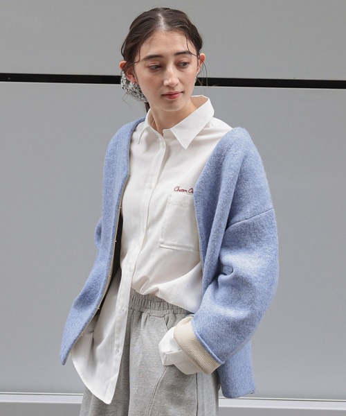 George's カーディガン セッケツニットブルゾン レディース : ZOZOTOWN