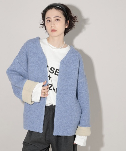 George's カーディガン セッケツニットブルゾン レディース : ZOZOTOWN