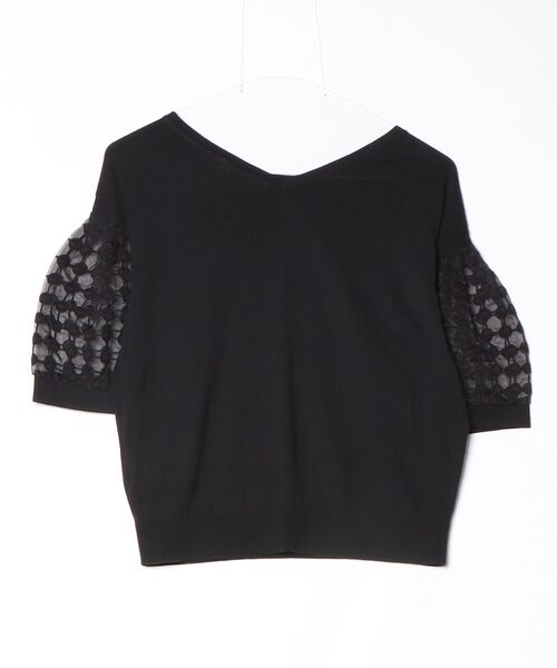 「Marilyn Moon」 半袖ニット - ブラック レディース_画像2