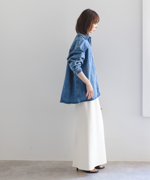 【洗える】コンフォートジャージーライクタイトスカート　36 追加》【洗える】コンフォートジャージーライクタイトスカート 3