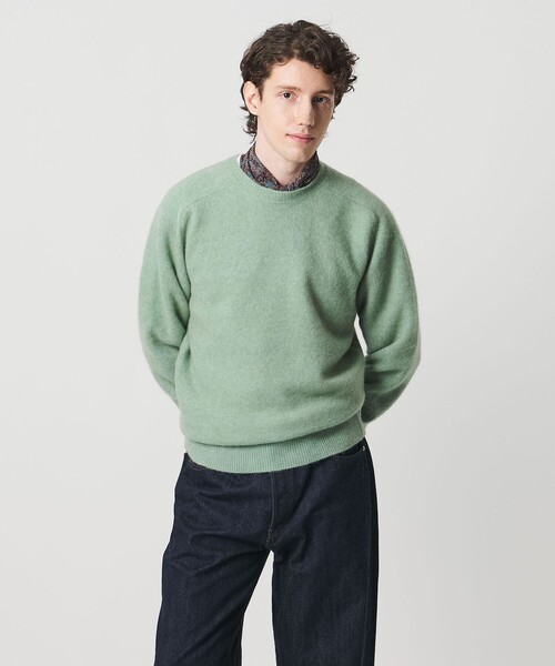 beauty&youth ユナイテッドアローズ ヘアリー クルーネックニット UNITED ARROWS（ユナイテッドアローズ） セーター ニット ヤク