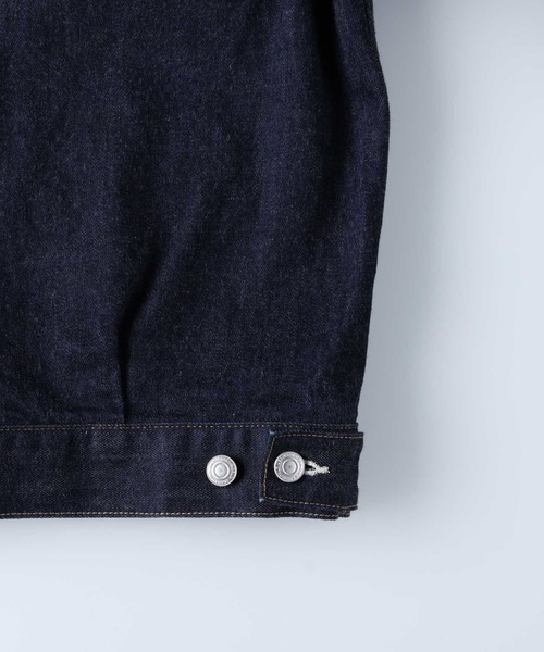 「BACK NUMBER」 デニムジャケット L ダークインディゴブルー メンズ_画像3