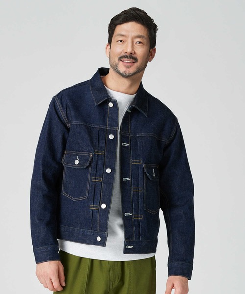 「BACK NUMBER」 デニムジャケット L ダークインディゴブルー メンズ_画像9