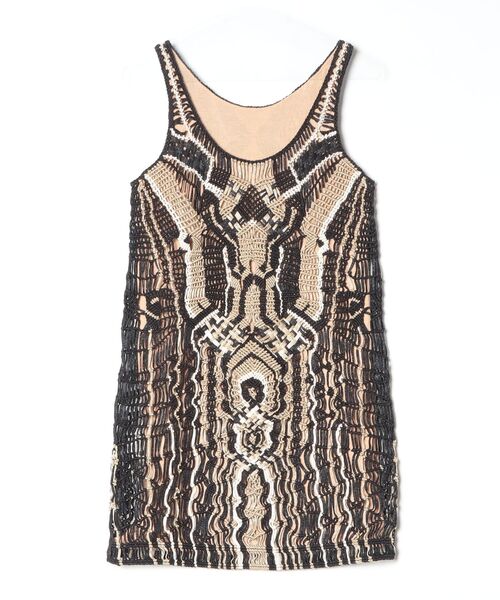 「DIANE von FURSTENBERG」 ノースリーブワンピース P ブラック レディース_画像2