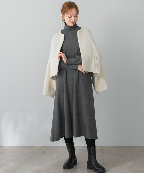 【新品未使用】URBAN RESEARCH ロングワンピース URBAN RESEARCH ROSSO WOMEN」 長袖ワンピース FREE ブラック