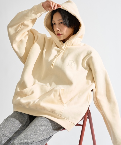 PARIS SAINT-GERMAIN」 プルオーバーパーカー X-LARGE ベージュ メンズ
