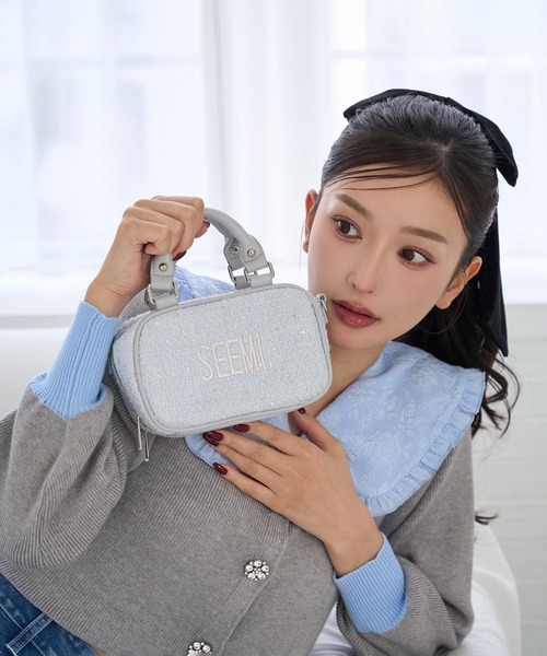 ツイードミニショルダーバッグ Seemi.by NICE CLAUP ショルダーバッグ バッグ 「Seemi.」ツイードミニ