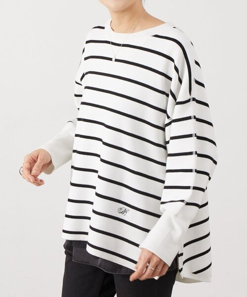BEARDSLEY（ビアズリー） ニット セーター BAイニシャルサイドZIP