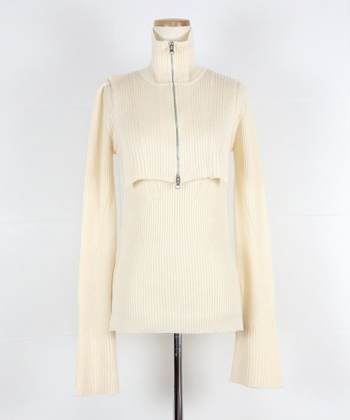 「AULA AILA」 長袖ニット 0 レッド レディース_画像3