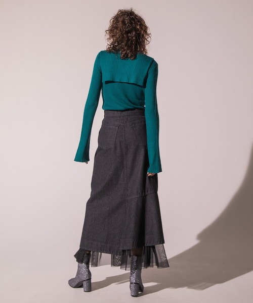 「AULA AILA」 長袖ニット 0 レッド レディース_画像5