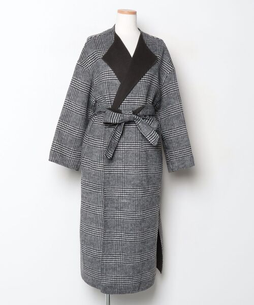 ROPE' PICNIC（ロペ ピクニック） チェック柄コート 38 グレー
