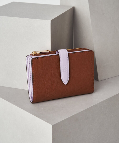 新品未使用　russet ラシット　二つ折り財布 未使用 russet ラシット レザー二つ折り財布 チャコールグレー - メルカリ