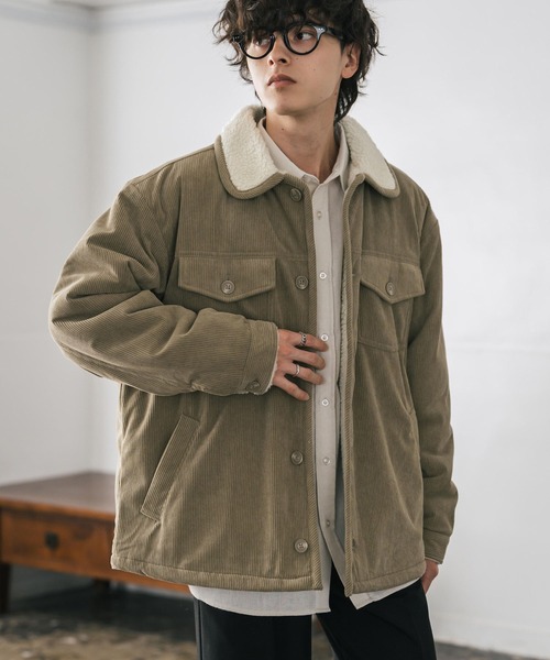 Rocky Monroe（ロッキーモンロー） コーデュロイジャケット M ベージュ