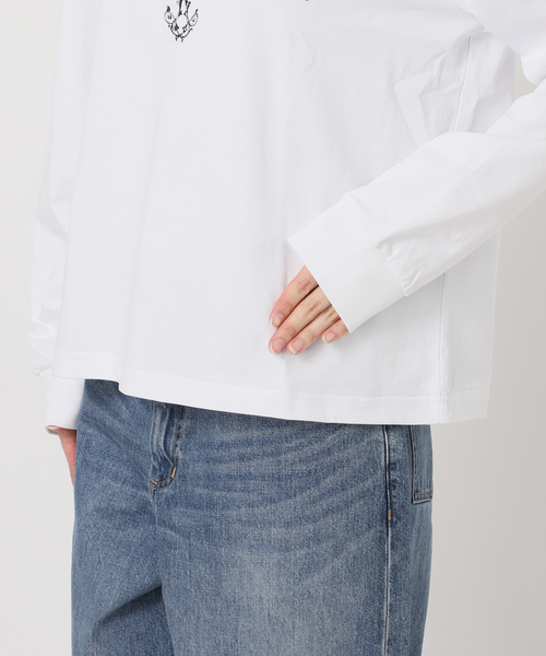 ☆専用です☆ 新品 Framework ロングスラブロゴTシャツ ホワイト ロゴロングスリーブTEE（Tシャツ／カットソー）｜FRAMeWORK（フレーム