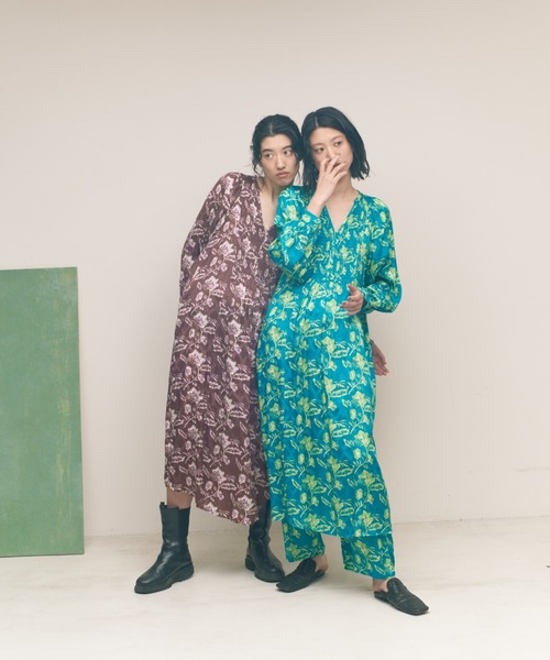 「sara mallika」 長袖ワンピース M パープル レディース_画像5