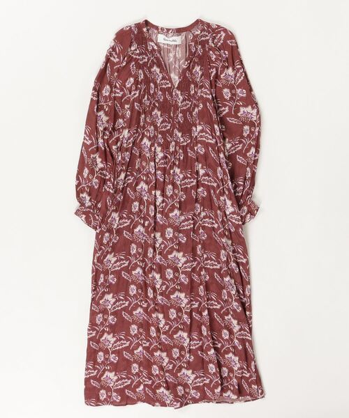 sara mallika（サラ マリカ） 長袖ワンピース M パープル レディース